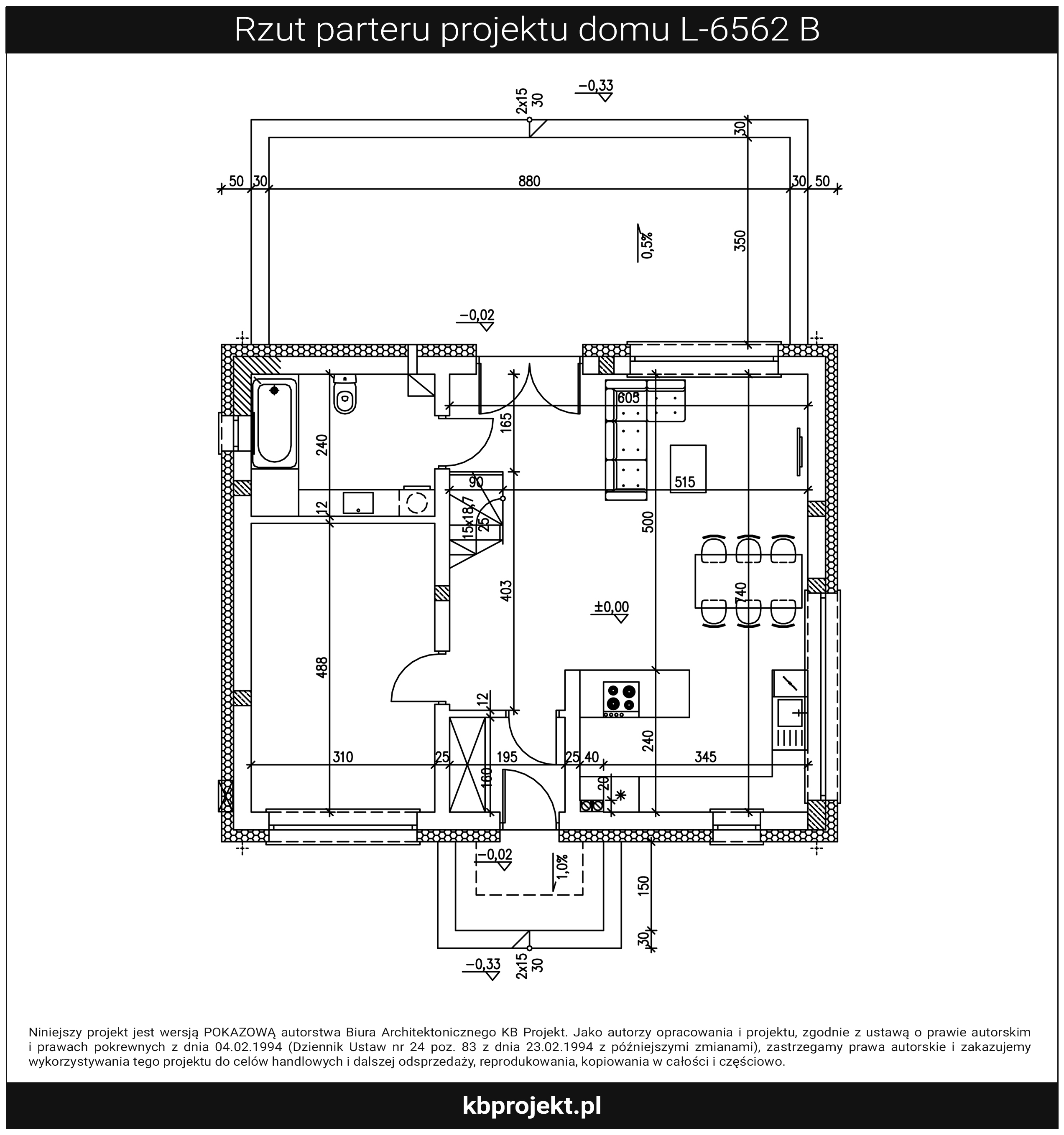 Rzut parteru L-6562 B